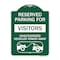 Signmission Reserved Parking for Visitors Unauthorized Vehicles Towed Away With Tow Away Graphic, GW-1824-23069 A-DES-GW-1824-23069 - alternate 1